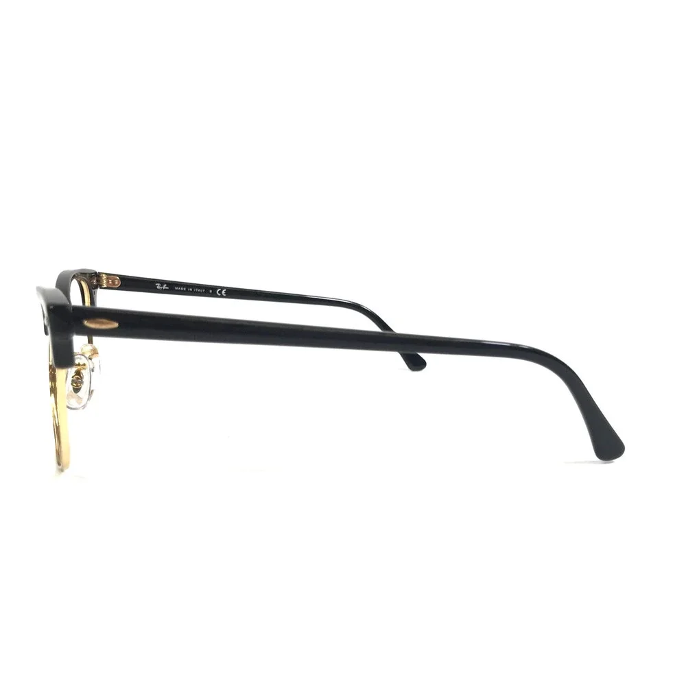 Ray-Ban Eyeglasses Frames RB3016 CLUBMASTER W0365 Black Gold Full Rim 51-21-145
